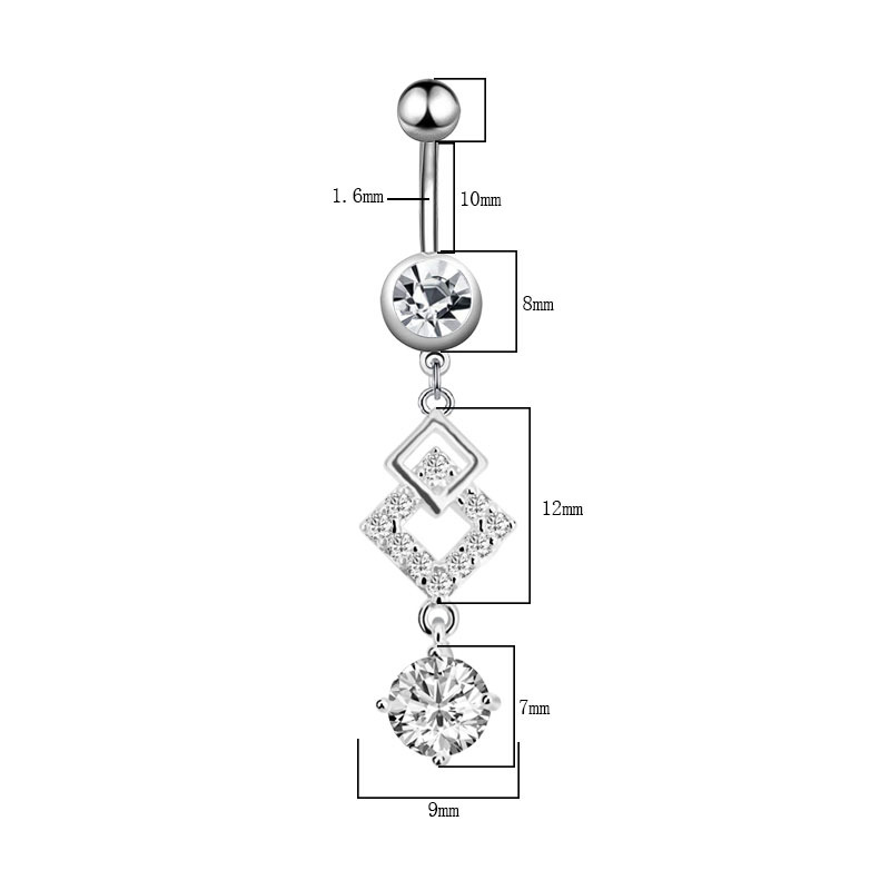 Nuovo anello creativo squisito per piercing all'ombelico in zircone per e-commerce transfrontaliero_voghion.com