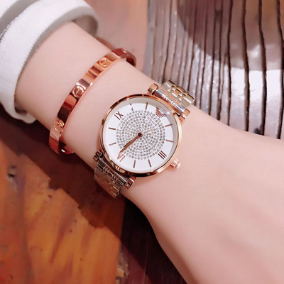 正品女士手表2018新款韩版时尚潮流防水石英表满天星款镶钻手表女|ms