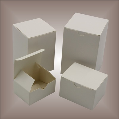 fold White Box Packaging box goods in stock Customizable wholesale rectangle White Box blank LOGO White Card Tray