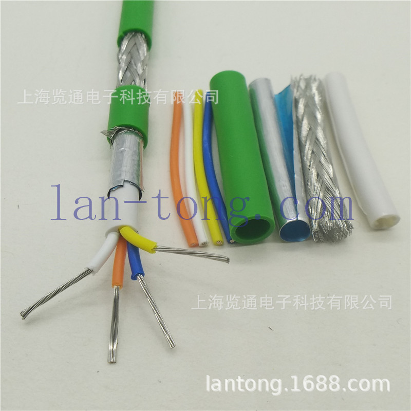 4xAWG22/7Profinet协议RJ45 M12连接器电缆