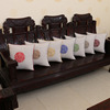 Pillow, sofa from natural wood, cotton and linen, with embroidery, custom made