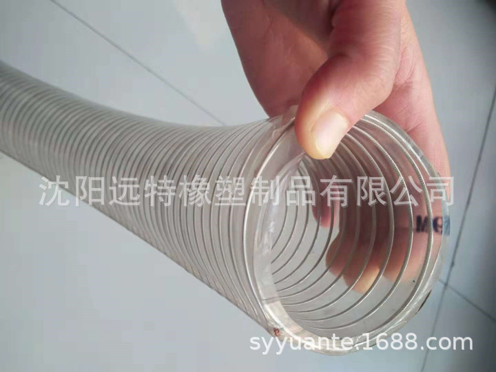 耐油防冻PVC钢丝透明管  塑料钢丝透明管 静电硅胶加厚透明管