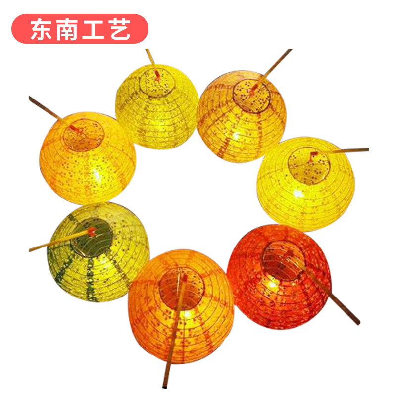 夜市彩色镂空紙燈籠中秋燈籠燈兒童手提燈籠幼兒園紙燈籠廠家直銷