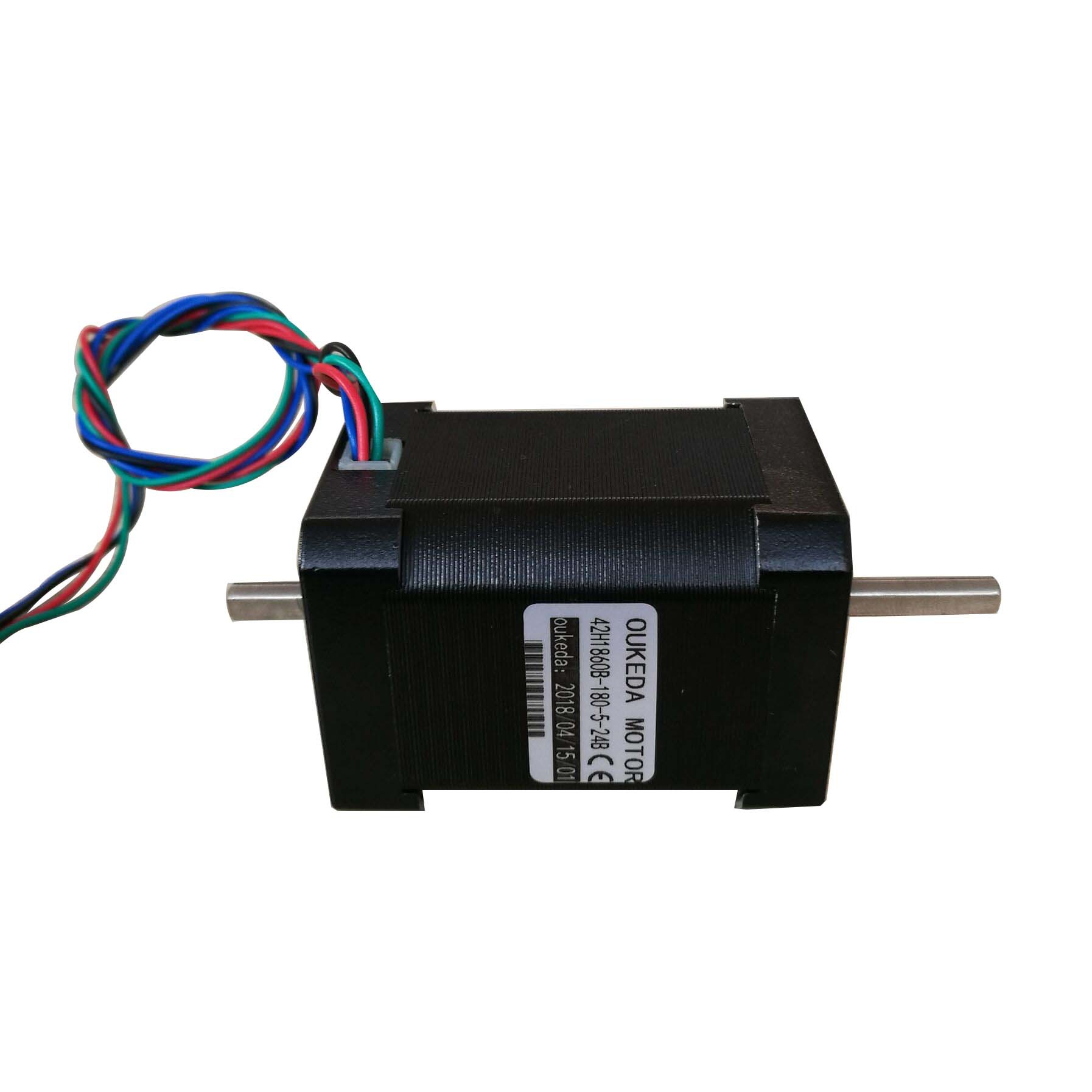 42双轴步进电机 加长机身60mm 双出轴电机 42BYG60双轴电机