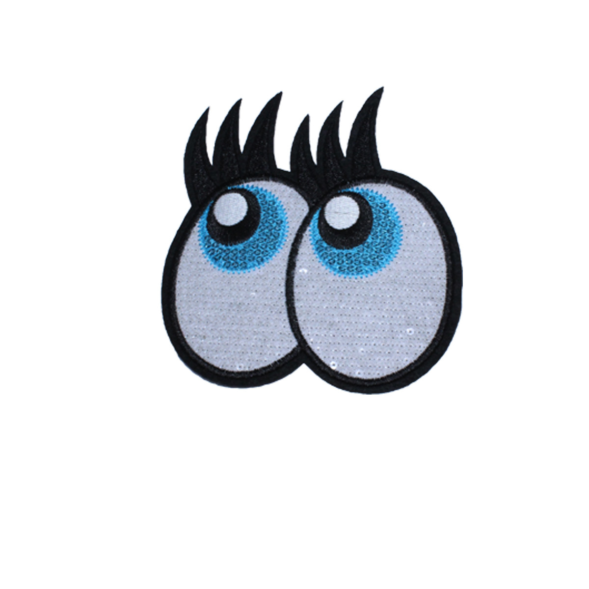 大眼睛刺绣章 卡通彩色绣花章  绣花厂刺绣 小批量定制刺绣章