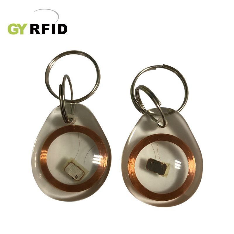 t5577钥匙扣卡 高档透明IC滴胶感应卡门禁卡rfid电子标签供应批发
