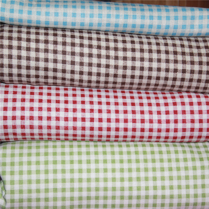 纯棉色织方格 适用于桌布抱枕 服装  柳编工艺品里子等