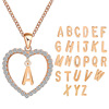 Fashionable necklace heart-shaped with letters, European style, simple and elegant design, wholesale