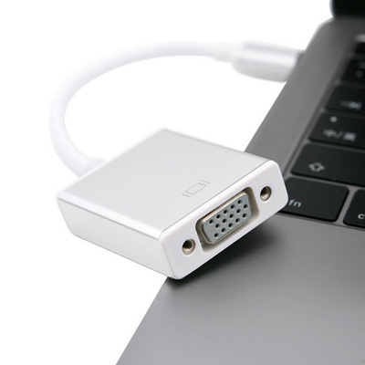 TypeC USB3.1转vga+USB3.0视频转换器 苹果电脑macbook扩展HUB口