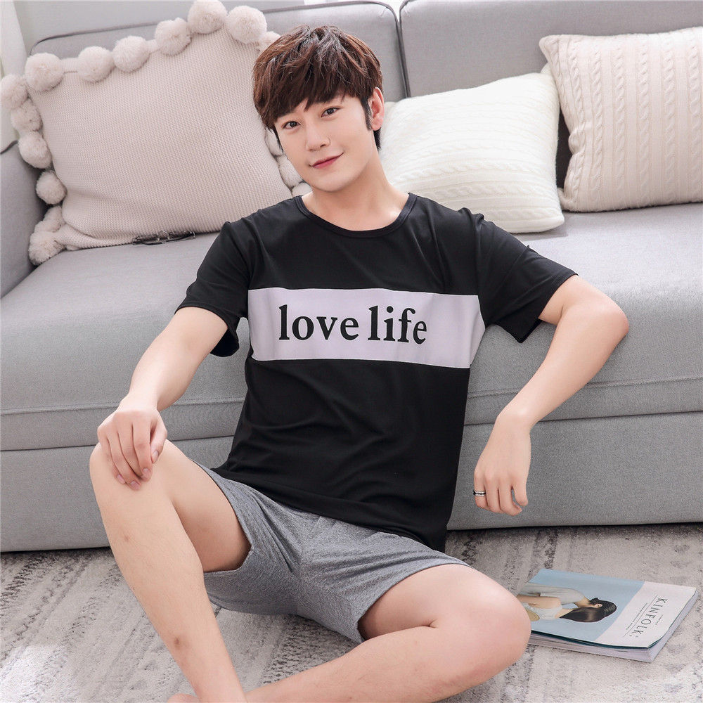 Cute Casual Style Short Sleeves Round Collar Polyester Lover’s Clothes Pajamas display picture 85