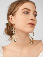 8g Weight No Inlaid Inlay Material Earrings Classification Wedding, Travel Occasion Metal Material Women'S Gender Plating Design Gold, Silver Color Korean New Beautiful Fairy Star Tassel Pendant Ladies Earrings Hot-saling Wholesale 9