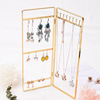 Golden jewelry, stand, accessory, earrings, bracelet, necklace