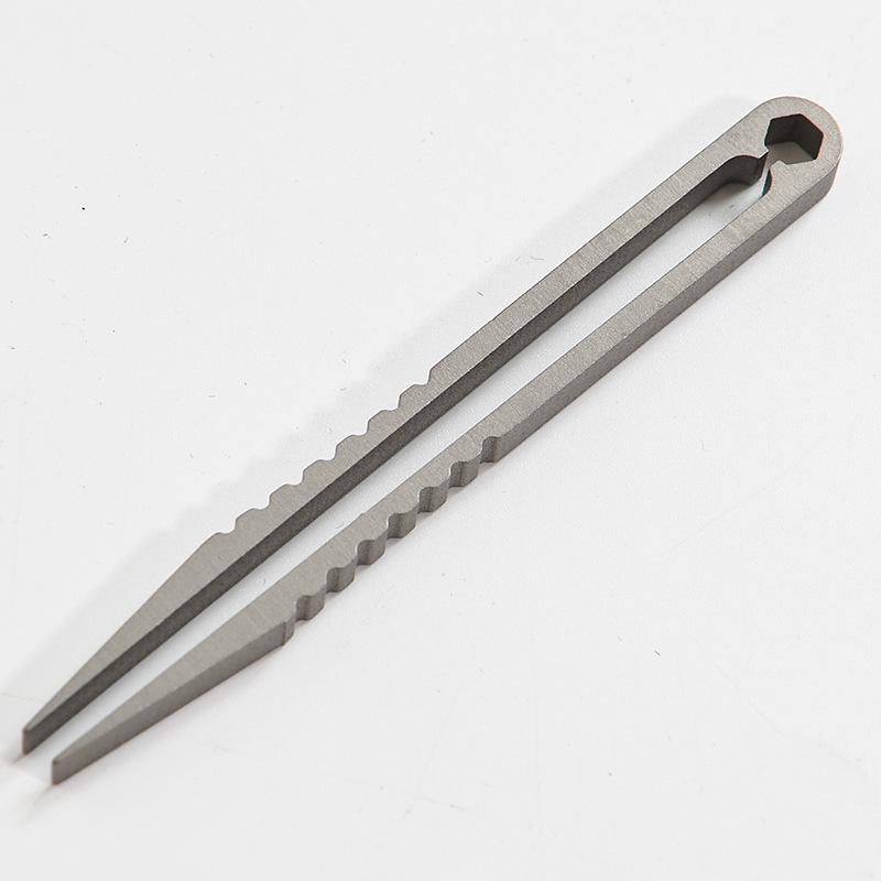 TC4 Titan-Stahl-Pinzette Multifunktional mit Schnappverschluss Korkenzieher CNC-gefräste Clips EDC Outdoor-Werkzeug – Detail 37