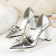3171-3 Korean fashion sharp pointed high heeled shoes with women's shoes at night.