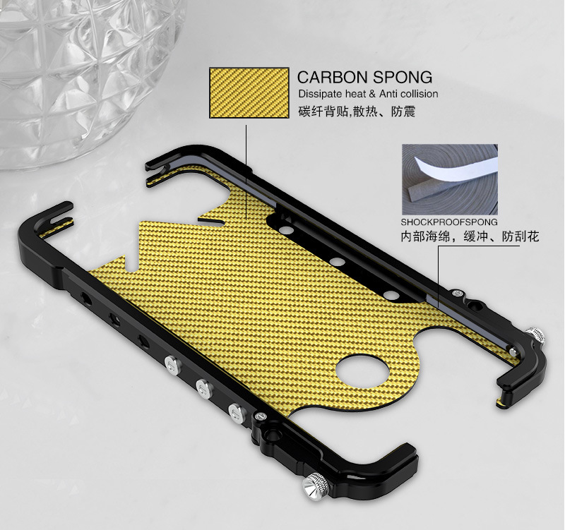 SIMON Mechanical Arm Skull Punk Premium Aluminum Metal Bumper Shockproof Case Cover for vivo X21 & vivo X21 UD