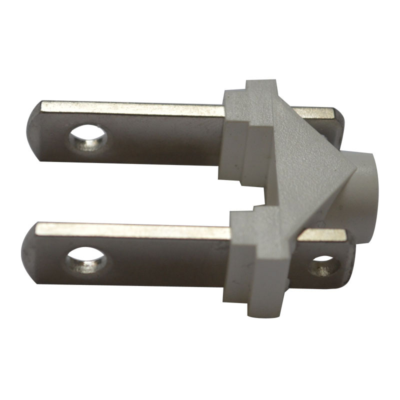 厂家直销美规小夜灯五金插头支架  美式电源旋转插脚  UL  AC铜片