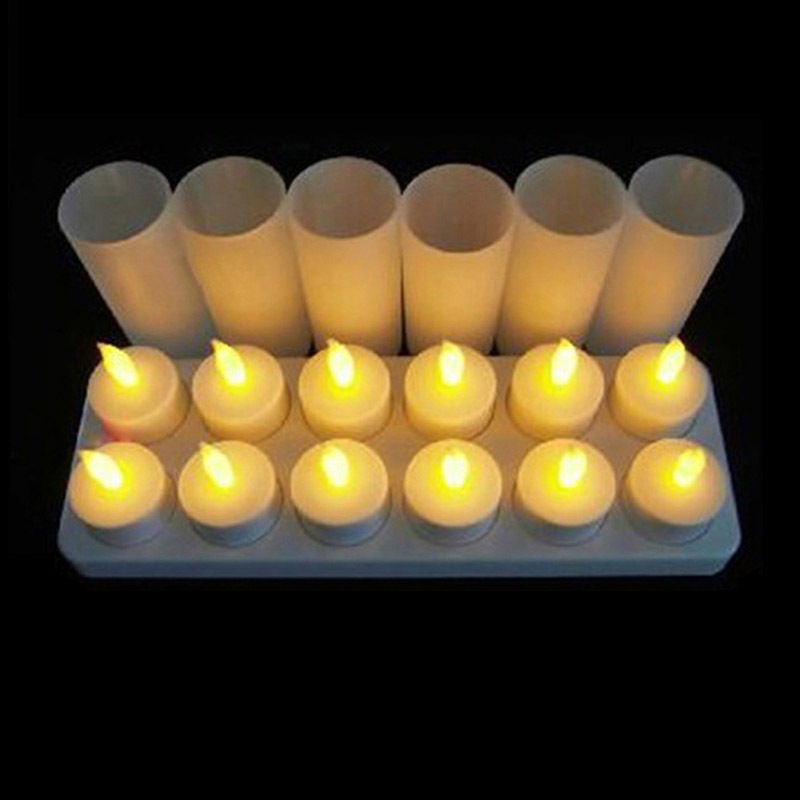2022厂家直销LED蜡烛12充led蜡烛led充电茶灯婚庆场地布置品