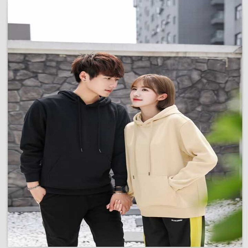 秋冬新款全棉男女同款连帽长袖卫衣  时尚舒适休闲情侣款卫衣批发