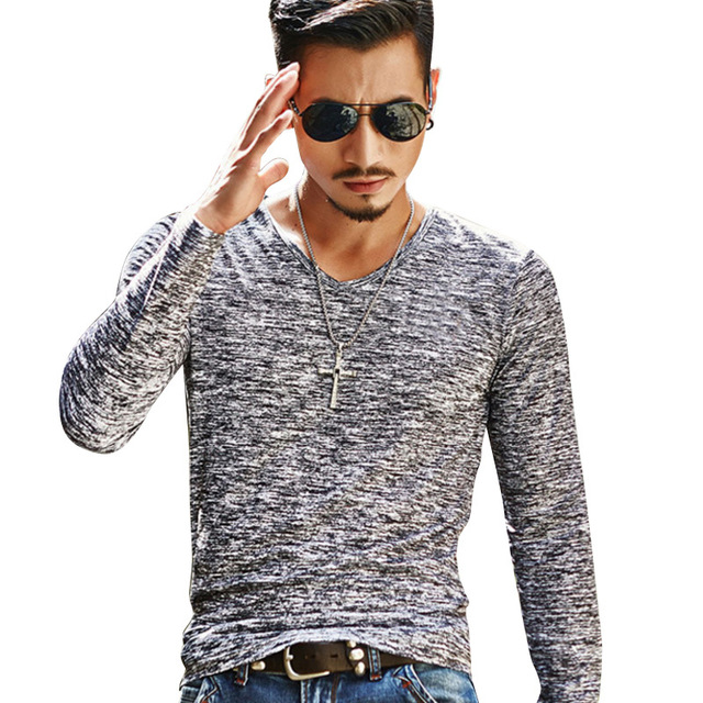 Cross-border men’s casual long-sleeved t-shirt