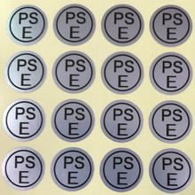 15MM圓形 亞銀pse不干膠貼紙定制 PSE電子認證標簽印刷 量大從優