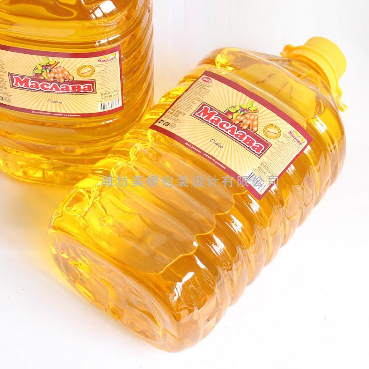 花生油不干胶标签 印刷定做大豆油卷标贴纸 胡麻油调和食用油瓶贴|ru