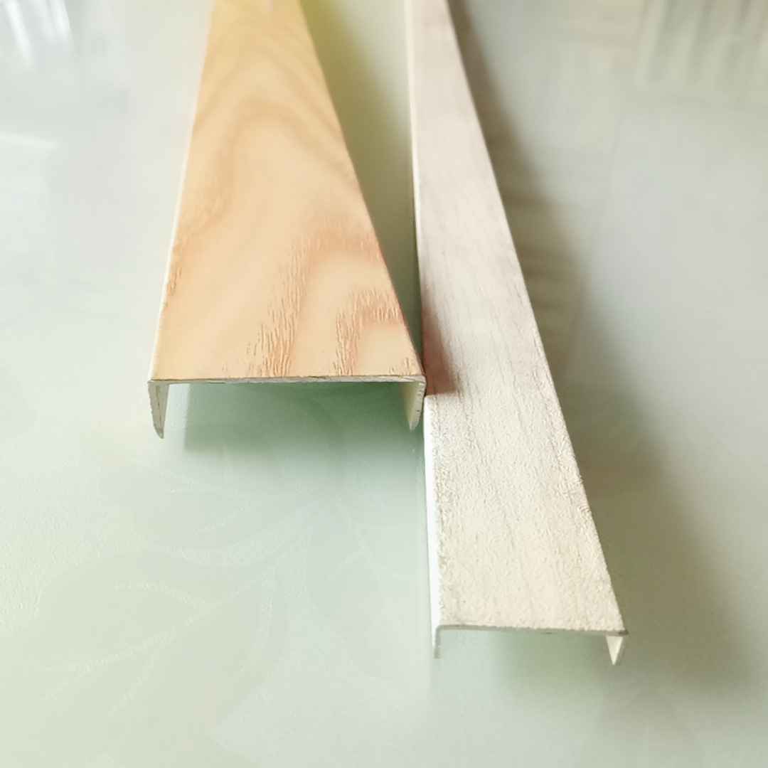 铝合金U型槽 木纹封边铝材  橱柜衣柜铝型材 厂家定制异型材