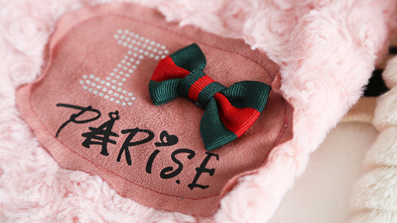 熊耳朵贴布棉服