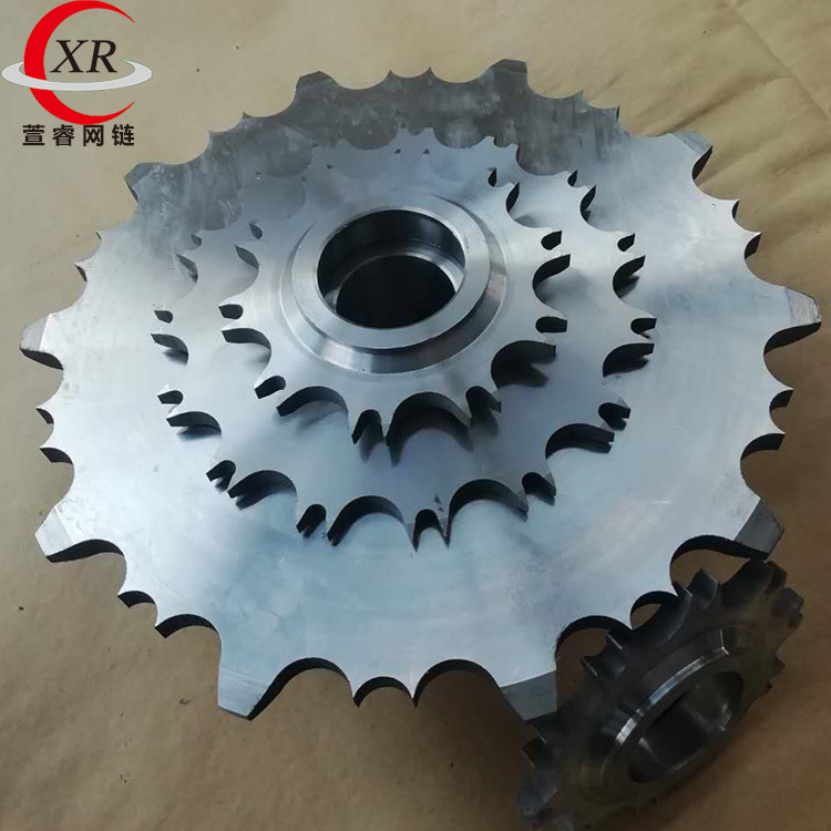 供应不锈钢工业双排传动链轮 非标定制06B 08A 10A输送机配件