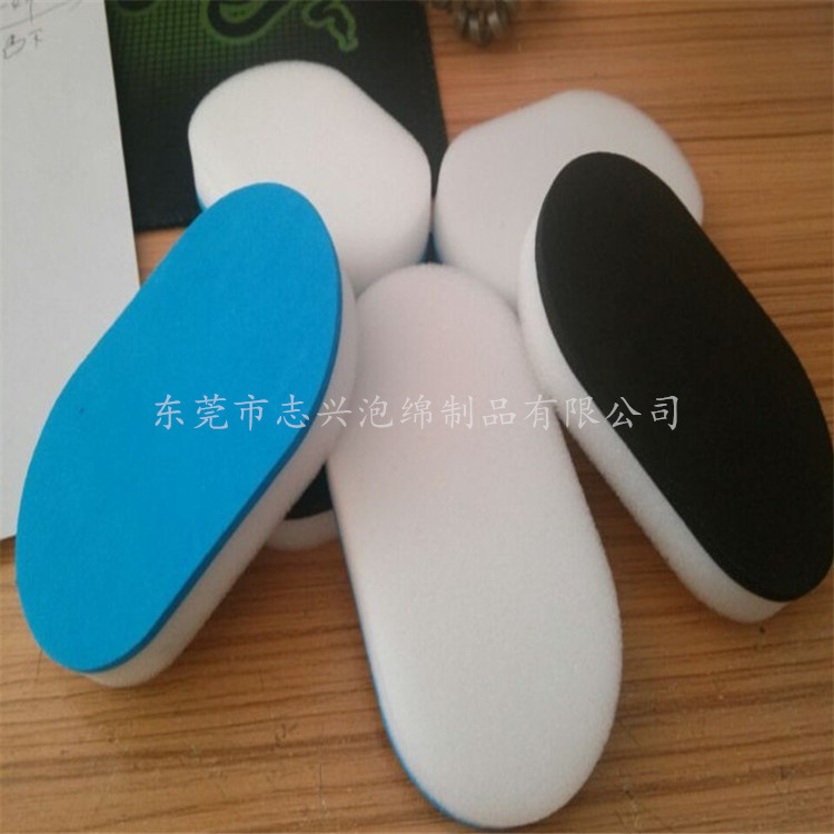 厂家大量供应皮具护理保养油擦子双面鞋擦泡棉擦理发海绵板擦