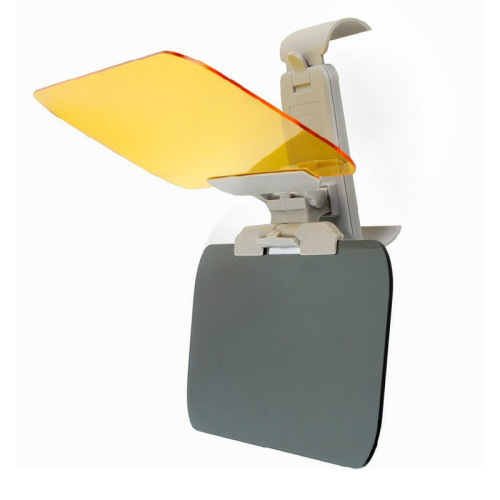 Car driver's goggles, day and night, increased polarized anti-glare, anti-high beam, night vision eye protection sun visor clip