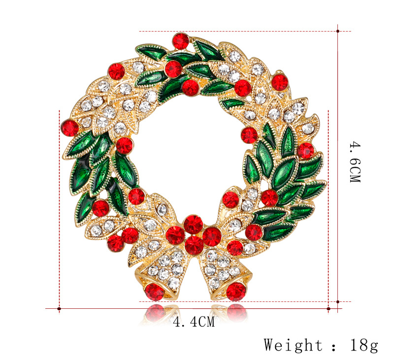 Fashion Wreath Alloy Inlay Rhinestones Women's Brooches display picture 1