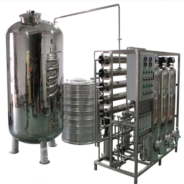 符合药典GMP标准全不锈钢卫生级1吨/小时二级ro反渗透高纯水设备