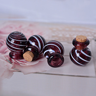 Handmade diy material aromatherapy glass essential oil bottle pendant perfume sub-packaging small bottle cork incense expanding pendant