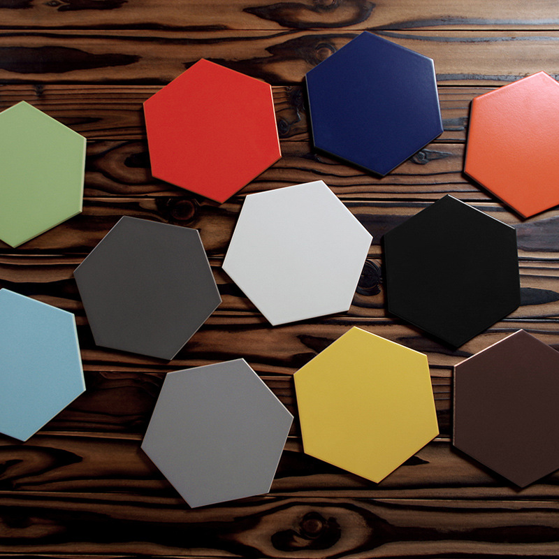 纯色六角砖200*230 北欧彩色简约美式卫生间厨房餐厅瓷砖厂家直销