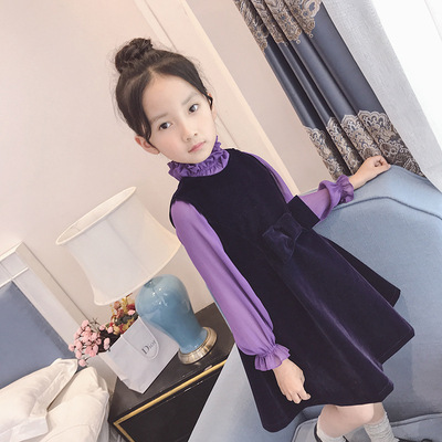 跨境公主女童裙 2018春款女童连衣裙 儿童裙子