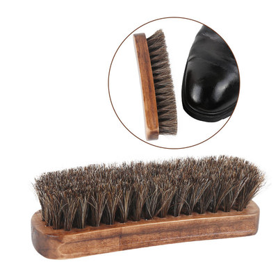 Horsehair Shoe brush Shoe Wooden brush Horse&#39;s mane Brush Suede shoes Cleaning brush Dust Brush shoe brush goods in stock