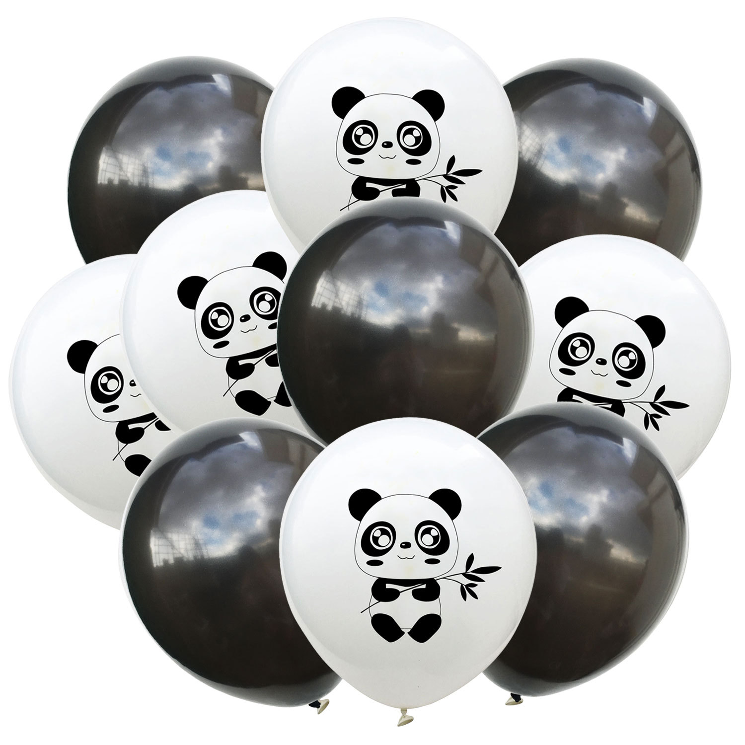 Cumpleaños Panda Emulsión Cumpleaños Bandera Globos Suministros De Decoración De Pasteles display picture 1
