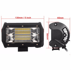 5-inch 72W dual-row LED bar light, best-selling on eBay and Amazon, work light, off-road vehicle roof light