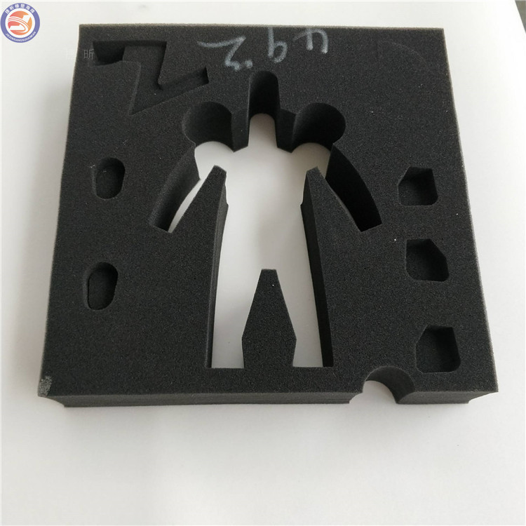 定制 黑色高密防护包装海绵内衬 机器人模型防护内托包装