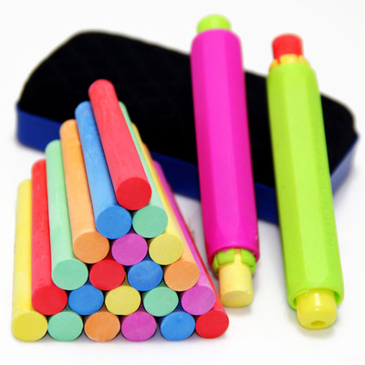 蒙育儿童礼物环保健康鲜艳白彩粉笔红色绿色黄色蓝色橙色白色紫色|ru