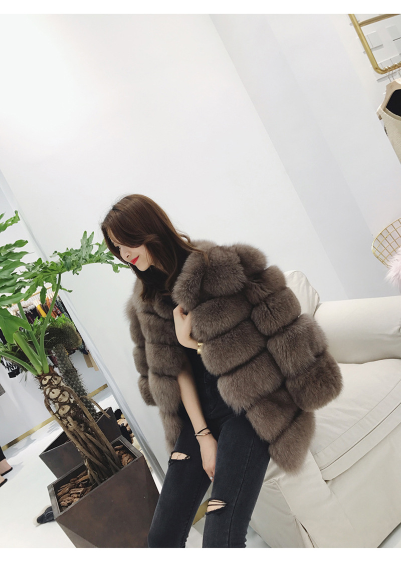 faux fox fur slim coat nihaostyles clothing wholesale NSXSJ96491