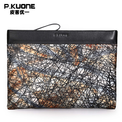 一件代发 时尚迷彩手拿包帆布男士手袋大容量信封包休闲男包批发