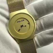 厂家一手微商货源 帅气钢带带式 PO手表超薄表盘带日历