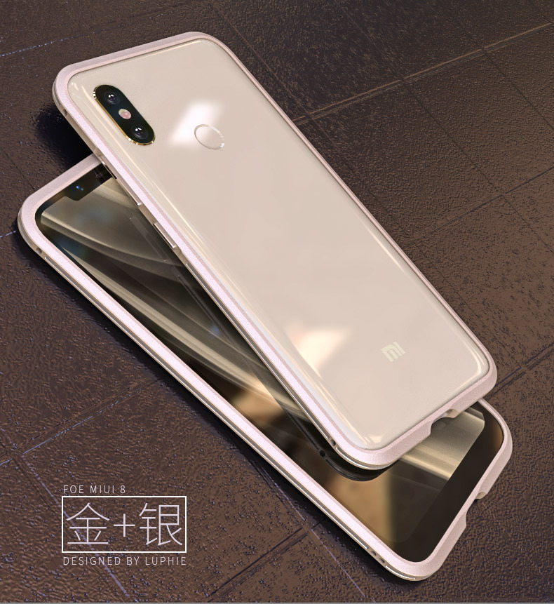 Luphie Bicolor Blade Sword Slim Light Aluminum Bumper Metal Shell Case for Xiaomi Mi 8