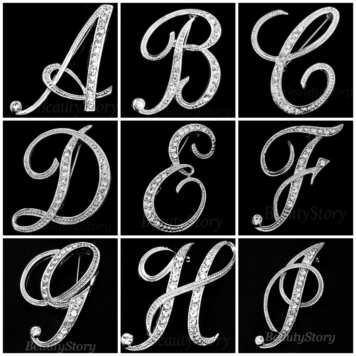 Broche de letras inglesas incrustadas en diamantes deseo Comercio exterior popular broche de metal de todos los partidos collar de la insignia de los hombres hebilla Pin