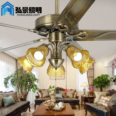 现代简约隐形吊扇灯风扇灯餐厅客厅灯卧室家用带电风扇LED吊灯具|ru