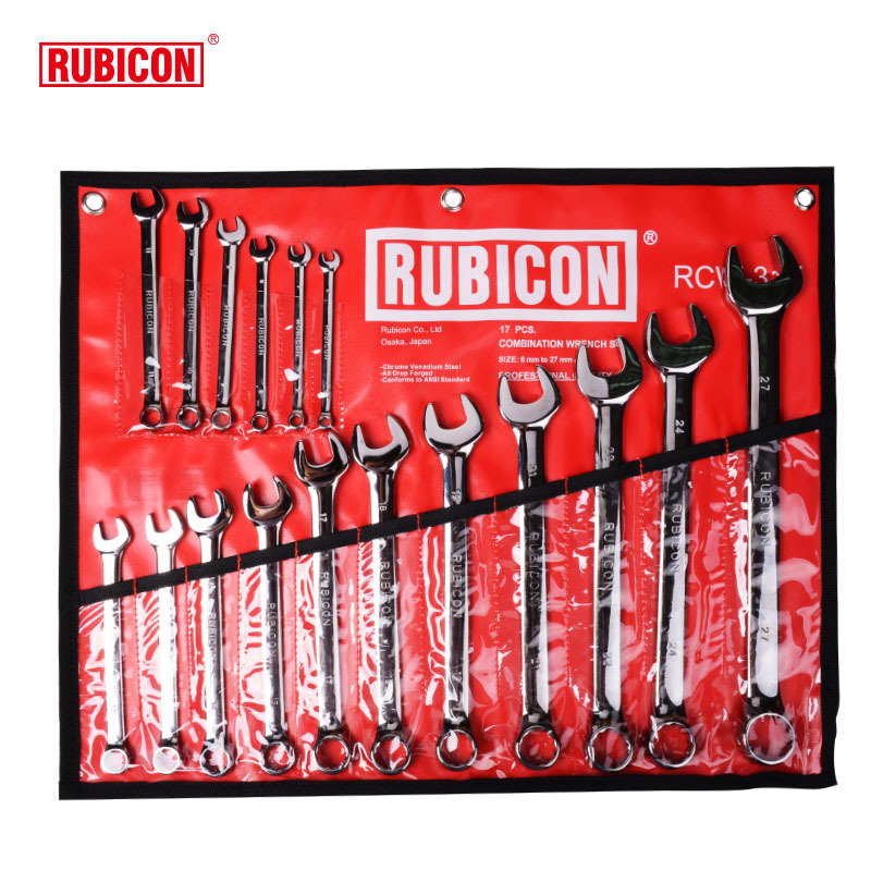 RUBICON罗宾汉梅开扳手RCW-317扳手两用双头呆扳手17支工具套装
