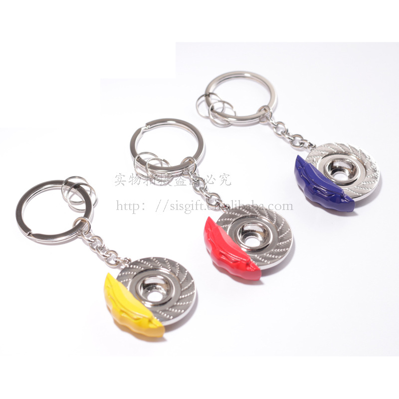 汽车BBS轮毂改装钥匙扣刹车盘Bremo轮毂金属涡轮钥匙圈挂件