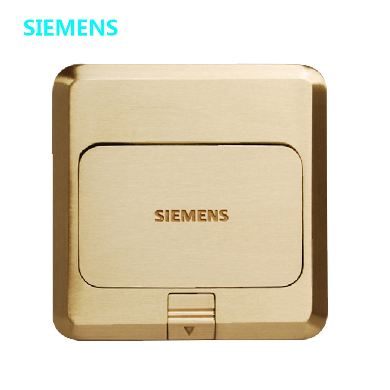 Siemens copper ground plug five-hole all-copper waterproof telephone and computer ground plug bottom box non-damping hidden 10A