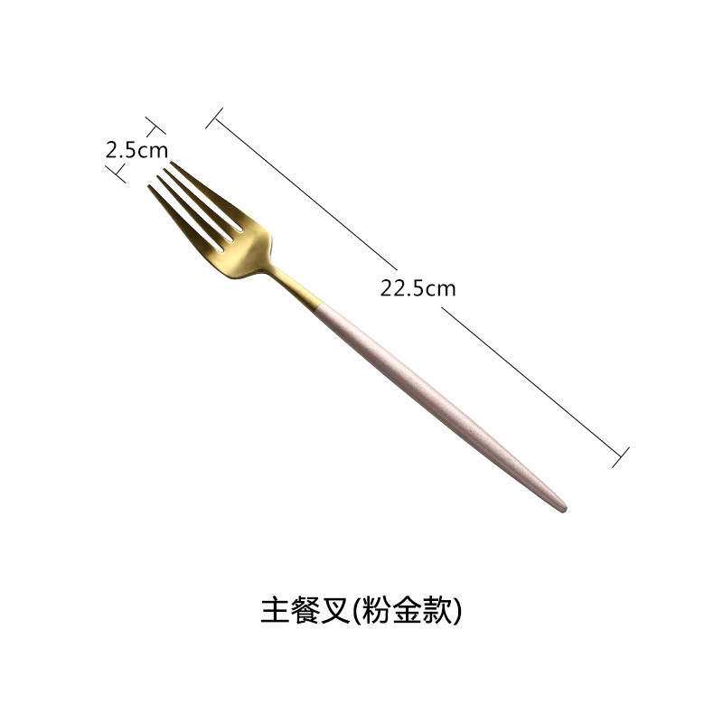 Cuchillo y tenedor de estilo occidental traje de cuchara Cuchillo y tenedor de acero inoxidable 304 de metal